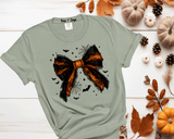Halloween Lace Bow T-Shirt Black Coquette Bow Shirt Bats Princess Girly Halloween Coquette Bows