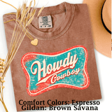 Comfort Colors® HOWDY, Western trending Rodeo Vintage Tee , trendy western aesthetic cowgirl summer top, gift for her, retro rodeo club apparel