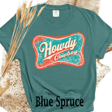 Comfort Colors® HOWDY, Western trending Rodeo Vintage Tee , trendy western aesthetic cowgirl summer top, gift for her, retro rodeo club apparel