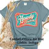 Comfort Colors® HOWDY, Western trending Rodeo Vintage Tee , trendy western aesthetic cowgirl summer top, gift for her, retro rodeo club apparel