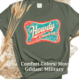 Comfort Colors® HOWDY, Western trending Rodeo Vintage Tee , trendy western aesthetic cowgirl summer top, gift for her, retro rodeo club apparel