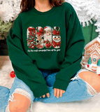 The most wonderful time of the year / Merry Christmas Realistic Faux Yarn Hoodie / FYP Viral Grinch Sweatshirts / Funny Holiday Crewneck
