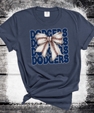 LA Dodgers Coquette Bow Baseball shirt Family Baseball Fan Spirit shirts, Custom LIttle League Baseball, Play Ball Apparel