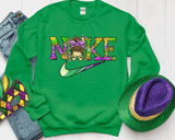 Mardi Gras Nike Inspired Fat Tuesday shirts, New Orleans party Sweatshirt, Ash Wednesday, Louisiana Carnival Krewe, Comfort Colors Mardi Gras embossed T Shirt