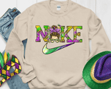 Mardi Gras Nike Inspired Fat Tuesday shirts, New Orleans party Sweatshirt, Ash Wednesday, Louisiana Carnival Krewe, Comfort Colors Mardi Gras embossed T Shirt