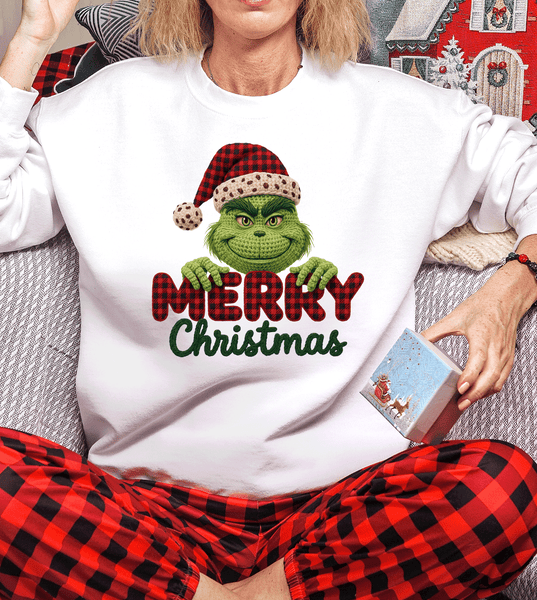 The most wonderful time of the year / Merry Christmas Realistic Faux Yarn Hoodie / FYP Viral Trending Sweatshirts / Funny Holiday Crewneck