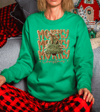 Christmas Tree Realistic Faux Yarn Hoodie / Holiday matching family knit look /  FYP Viral Trending Sweatshirts / Funny Holiday Crewneck