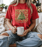 Christmas Tree Realistic Faux Yarn Hoodie / Holiday matching family knit look /  FYP Viral Trending Sweatshirts / Funny Holiday Crewneck