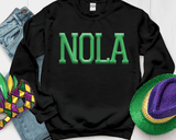 Mardi Gras PUFF vinyl Fat Tuesday shirts, New Orleans party Sweatshirt, Ash Wednesday, Louisiana Carnival Krewe, Comfort Colors Mardi Gras embossed T Shirt