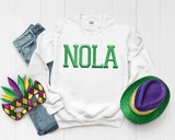 Mardi Gras PUFF vinyl Fat Tuesday shirts, New Orleans party Sweatshirt, Ash Wednesday, Louisiana Carnival Krewe, Comfort Colors Mardi Gras embossed T Shirt