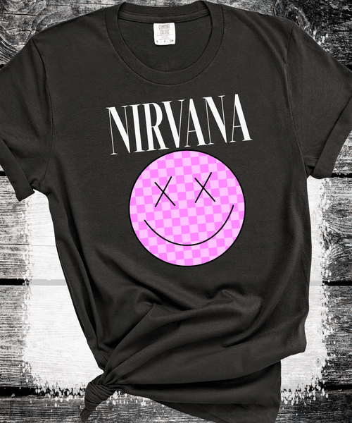 Nirvana Smile Retro vintage rock band, 80s 90s music hard rock concert tees, Rebel shirts Punk Rock trending shirts