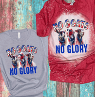 Farm life No Goats No Glory Red White Blue Farm Animals Bleached Tees