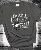 Eagles Football Game day Matching Faith Family Football, Thanksgiving Family Shirts, Superbowl Eagles Faux Bling Sweatshirt