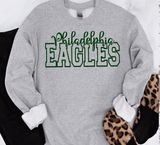 Custom PUFF vinyl Eagles Sweatshirt, Embossed Puff Spirit Wear Sweatshirt, Philadelphia Eagles PUFF fan Gear NFL Football Playoff Shirts, Eagles Puff Vinyl Sweatshirts, 3D Embossed Football Gear