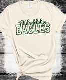 Custom PUFF vinyl Eagles Sweatshirt, Embossed Puff Spirit Wear Sweatshirt, Philadelphia Eagles PUFF fan Gear NFL Football Playoff Shirts, Eagles Puff Vinyl Sweatshirts, 3D Embossed Football Gear
