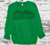 Custom PUFF vinyl Eagles Sweatshirt, Embossed Puff Spirit Wear Sweatshirt, Philadelphia Eagles PUFF fan Gear NFL Football Playoff Shirts, Eagles Puff Vinyl Sweatshirts, 3D Embossed Football Gear