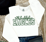 Custom PUFF vinyl Eagles Sweatshirt, Embossed Puff Spirit Wear Sweatshirt, Philadelphia Eagles PUFF fan Gear NFL Football Playoff Shirts, Eagles Puff Vinyl Sweatshirts, 3D Embossed Football Gear
