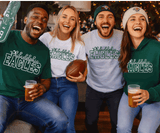 Custom PUFF vinyl Eagles Sweatshirt, Embossed Puff Spirit Wear Sweatshirt, Philadelphia Eagles PUFF fan Gear NFL Football Playoff Shirts, Eagles Puff Vinyl Sweatshirts, 3D Embossed Football Gear