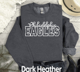 Custom PUFF vinyl Eagles Sweatshirt, Embossed Puff Spirit Wear Sweatshirt, Philadelphia Eagles PUFF fan Gear NFL Football Playoff Shirts, Eagles Puff Vinyl Sweatshirts, 3D Embossed Football Gear