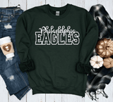 Custom PUFF vinyl Eagles Sweatshirt, Embossed Puff Spirit Wear Sweatshirt, Philadelphia Eagles PUFF fan Gear NFL Football Playoff Shirts, Eagles Puff Vinyl Sweatshirts, 3D Embossed Football Gear