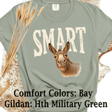Comfort Colors® Smart Ass, Donkey Farmlife funny graphic tee, funny sarcastic shirt, trendy western aesthetic cowgirl summer top, gift for her, retro rodeo club apparel