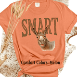 Comfort Colors® Smart Ass, Donkey Farmlife funny graphic tee, funny sarcastic shirt, trendy western aesthetic cowgirl summer top, gift for her, retro rodeo club apparel