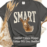Comfort Colors® Smart Ass, Donkey Farmlife funny graphic tee, funny sarcastic shirt, trendy western aesthetic cowgirl summer top, gift for her, retro rodeo club apparel