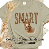 Comfort Colors® Smart Ass, Donkey Farmlife funny graphic tee, funny sarcastic shirt, trendy western aesthetic cowgirl summer top, gift for her, retro rodeo club apparel