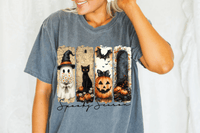 Vintage Halloween Shirt, Spooky Season T-Shirt, Ghost Pumpkin Cat Shirt, Halloween Gift, Stay Spooky Shirt