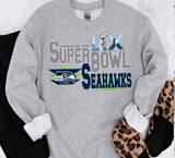 Seattle Seahawks Super Bowl Sweatshirt, Seahawks Spirit Wear Sweatshirt, 12 Man Seattle Football Super bowl Shirts, Seahawks down Football Gear