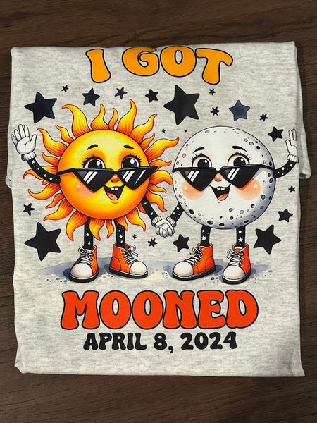 I got Mooned April 08, 2024 Total Solar Eclipse Commemorative Shirts, Memories of this rare event, Solar Eclipse April 8, 2024