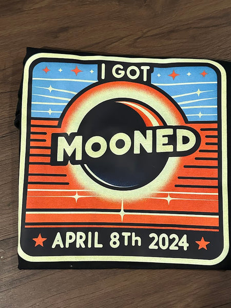 I got Mooned April 08, 2024 Retro Vintage Total Solar Eclipse Commemorative Shirts, Memories of this rare event, Solar Eclipse April 8, 2024