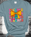 Back to school Teacher Pencil Coquette Bows