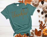 Thankful Puff Vinyl 3D Embossed Family Shirt / Thankful Sweatshirt / Thankful Comfort Colors, Thankful Lover Sweater, Hello Thanksgiving Sweatshirt, Women Thankful Sweatshirt, Women Gift For Thanksgiving