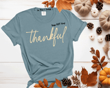 Thankful Puff Vinyl 3D Embossed Family Shirt / Thankful Sweatshirt / Thankful Comfort Colors, Thankful Lover Sweater, Hello Thanksgiving Sweatshirt, Women Thankful Sweatshirt, Women Gift For Thanksgiving