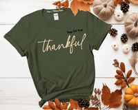Thankful Puff Vinyl 3D Embossed Family Shirt / Thankful Sweatshirt / Thankful Comfort Colors, Thankful Lover Sweater, Hello Thanksgiving Sweatshirt, Women Thankful Sweatshirt, Women Gift For Thanksgiving