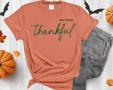 Thankful Puff Vinyl 3D Embossed Family Shirt / Thankful Sweatshirt / Thankful Comfort Colors, Thankful Lover Sweater, Hello Thanksgiving Sweatshirt, Women Thankful Sweatshirt, Women Gift For Thanksgiving