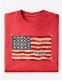 Comfort Colors Faux Patchwork Distressed American Flag July 4th Family Tees, USA 250th Anniversary Shirts, 250 Years of Freedom 1776 - 2026 4th of July