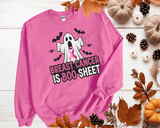 Breast Cancer is BOO - Sheet, PINK OUT Sweatshirt, Spirit Wear Sweatshirt, Custom October We wear Pink, Breast Cancer Awareness Month