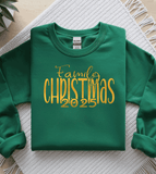 Comfort Colors®Puff Family Christmas 2025, Matching family crewnecks, Custom Matching Family shirts, 3D Embossed Mom gifts