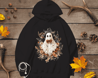 Halloween Lace Ghost Tshirt, Spooky Coquette T-Shirt, Girly Ghost Orange Bow T Shirt, Lacey Ghost Tee, Halloween Shirt, Floral Ghost shirt, Gift