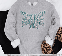 EAGLES Fly Birds Fly Faux Glitter Bling Philadelphia Football Sweatshirt, Philly T-shirt, Trending Eagles Fan Shirts, Football Crewneck, Eagles Hoodie, Superbowl GIfts