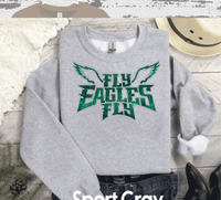 EAGLES Fly Birds Fly Faux Glitter Bling Philadelphia Football Sweatshirt, Philly T-shirt, Trending Eagles Fan Shirts, Football Crewneck, Eagles Hoodie, Superbowl GIfts