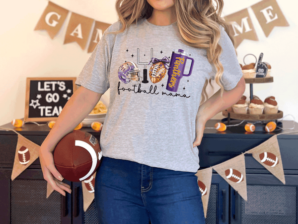 Custom MOM Local School Stanley cup Sweatshirt, Spirit Wear Sweatshirt, Custom Local Shirts School Mascot Sweatshirt, Gift Idea, Liberty Hill Panthers, Texas Football