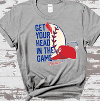 Philadelphia Phillies Get your head in the game Baseball shirt for Adults and Kids Family Baseball shirt, phillies Baseball Fans, Play Ball Apparel