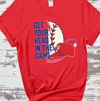 Philadelphia Phillies Get your head in the game Baseball shirt for Adults and Kids Family Baseball shirt, phillies Baseball Fans, Play Ball Apparel