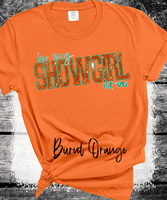 Comfort Colors® Showgirl Shirt for Fan, Orange Show Girl Shirt for Concert, in My Showgirl Era Tshirt Gift for Her, Country Music Fan Gift