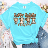 Happy Easter Heifers Shirt Cute Highland Cow Sweatshirt Easter Egg Tee Happy Easter Cow Day Gift Western Country Easter Sweatshirt Cute Easter Farmhouse Easter Gift Tee