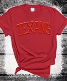 Custom PUFF vinyl Texans Sweatshirt, Embossed Puff Spirit Wear Sweatshirt, Houston Texans PUFF fan Gear NFL Football Playoff Shirts, Texans Puff Vinyl Sweatshirts, 3D Embossed Football Gear