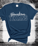 Custom PUFF vinyl Texans Sweatshirt, Embossed Puff Spirit Wear Sweatshirt, Houston Texans PUFF fan Gear NFL Football Playoff Shirts, Texans Puff Vinyl Sweatshirts, 3D Embossed Football Gear